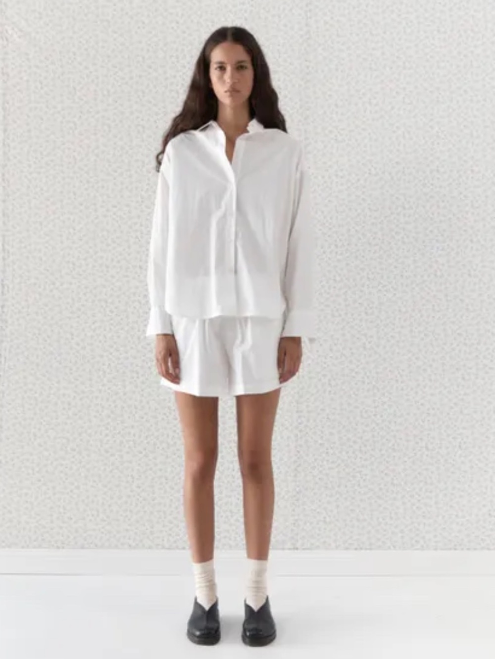 DEIJI STUDIOS  The Organic Boxer In White Organic Cotton Poplin Core Collection